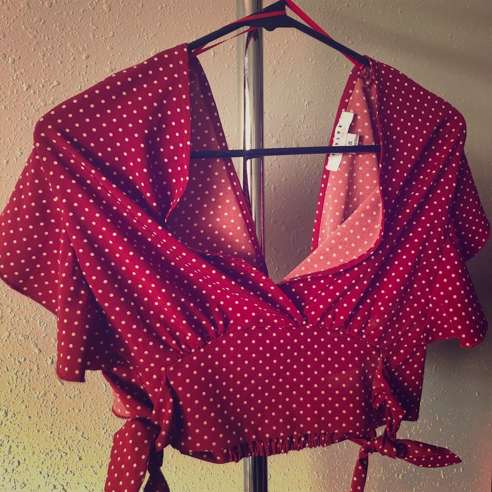 Red crop top